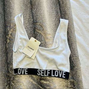 Pull&Bear White Bralette Top